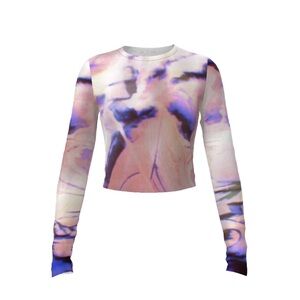 Veranda Couture Mesh Crop Top